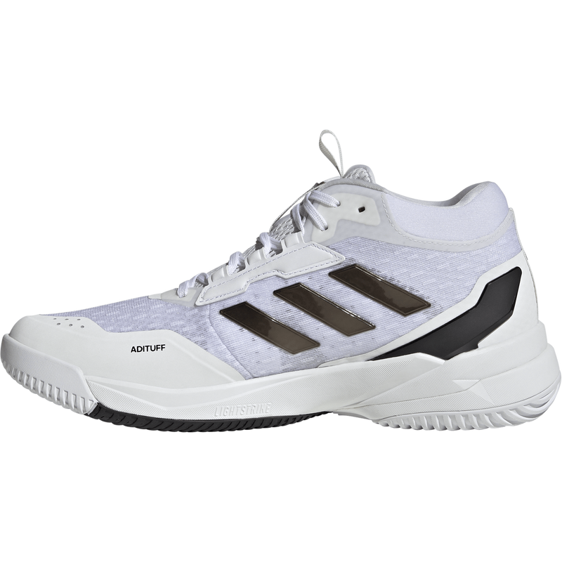 Men's Crazyflight 6 Mid, Adidas Men's Crazyflight 6 Mid in White/Core Black/White inside right profile