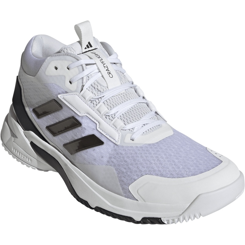 Men's Crazyflight 6 Mid, Adidas Men's Crazyflight 6 Mid in White/Core Black/White right front