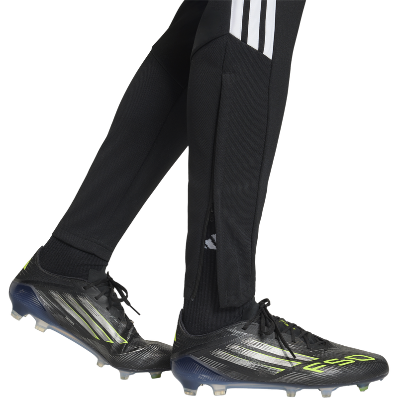 Women's Tiro 26 Track Pant, Adidas Women's Tiro 26 Track Pant in Black/White right bottom zip