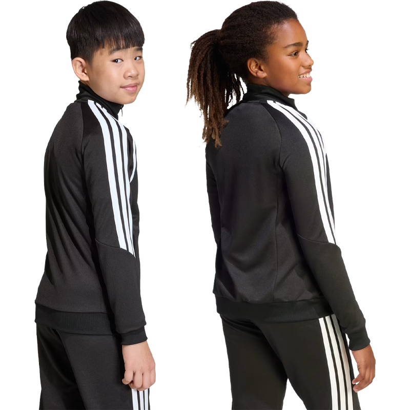 Youth Tiro 26 Track Jacket, Youth Tiro 26 Track Jacket in Black White Youth side angle side by side
