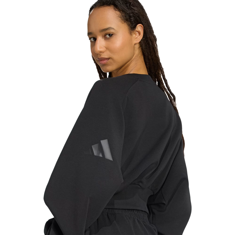 Women's All SZN Soft Lux Crew, Adidas Women's All SZN Soft Lux Crew Sleeve Graphic