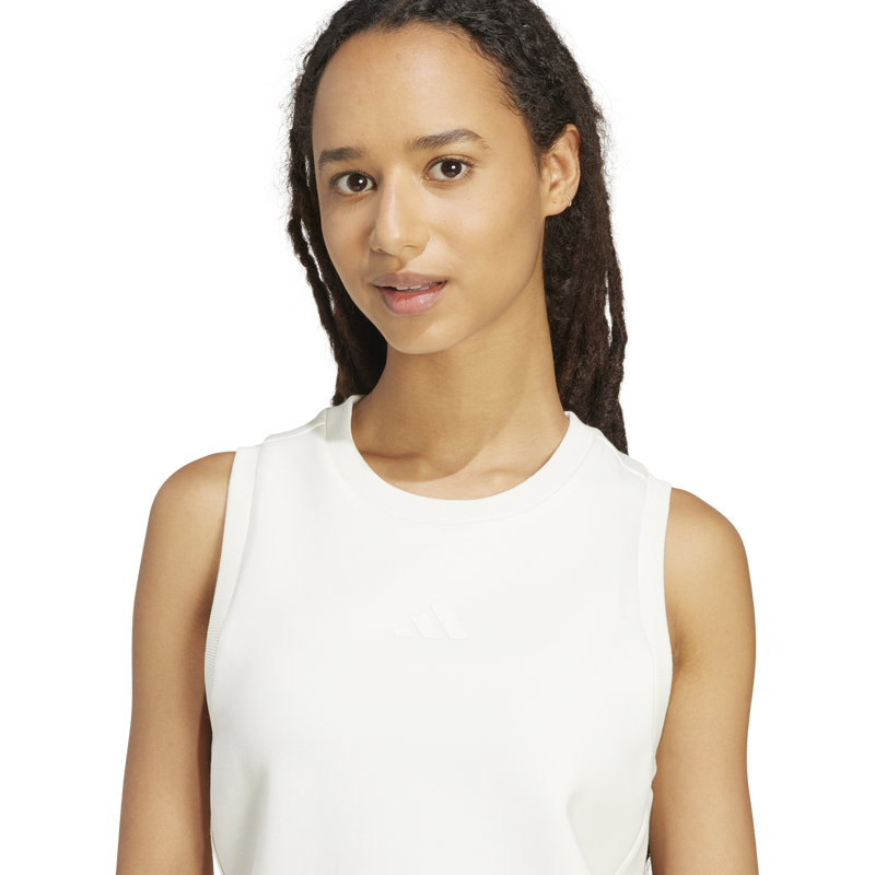 Women's All SZN Soft Lux Tank, Adidas Women's All SZN Soft Lux Tank Neck Line