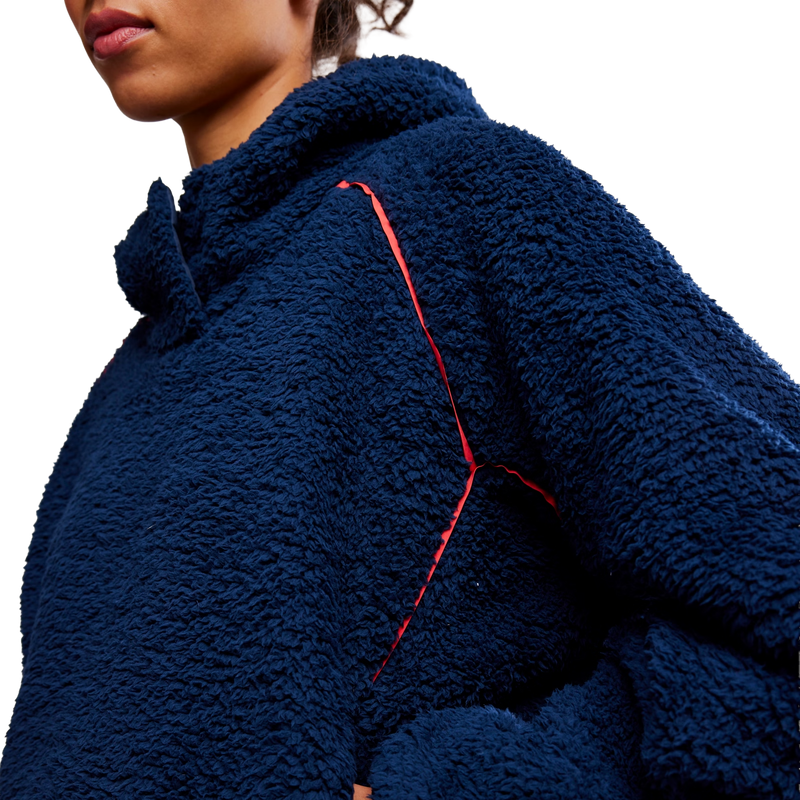 Women's Free Flow Fleece, Free People Women's FPM Free Flow Fleece in 4405-Midnight Navy front left