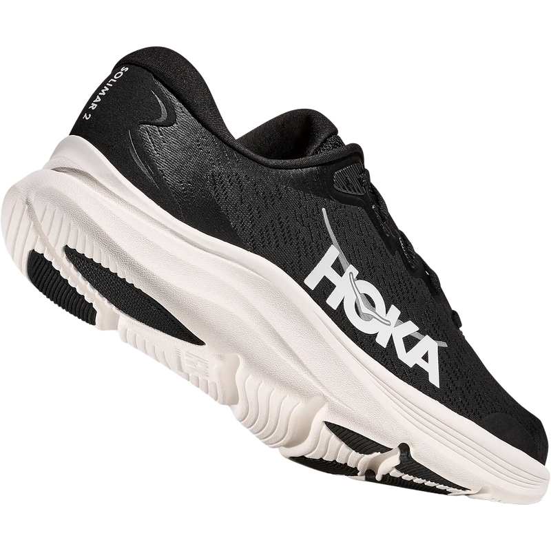 Men's Solimar 2, Hoka Men's Solimar 2 in BWHT-Black/White right rear and bottom