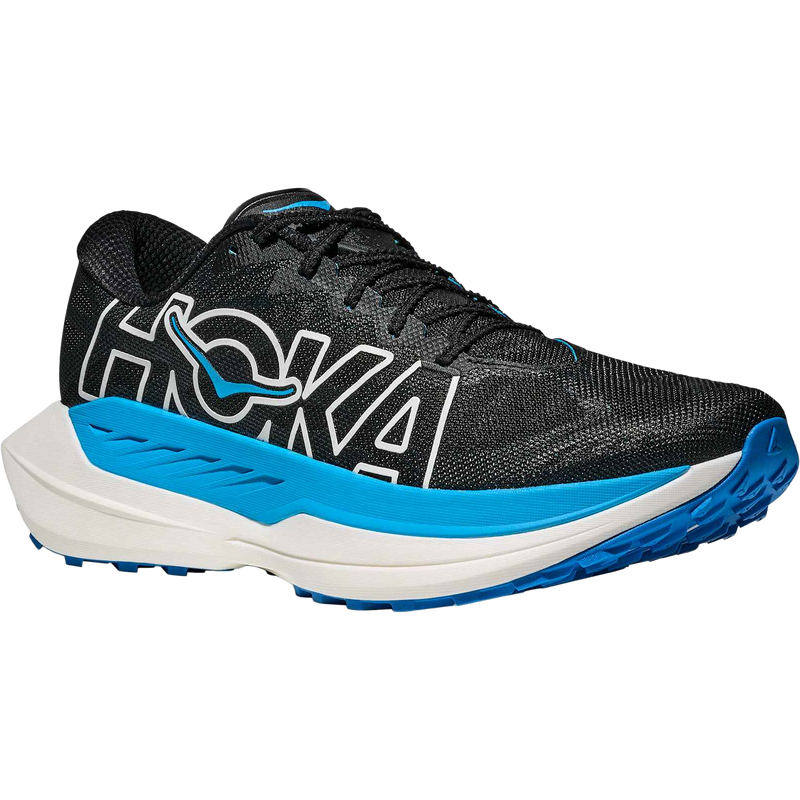 Women's Rocket X Trail, Hoka Women's Rocket X Trail in BKSK-Black/Skyward Blue right front