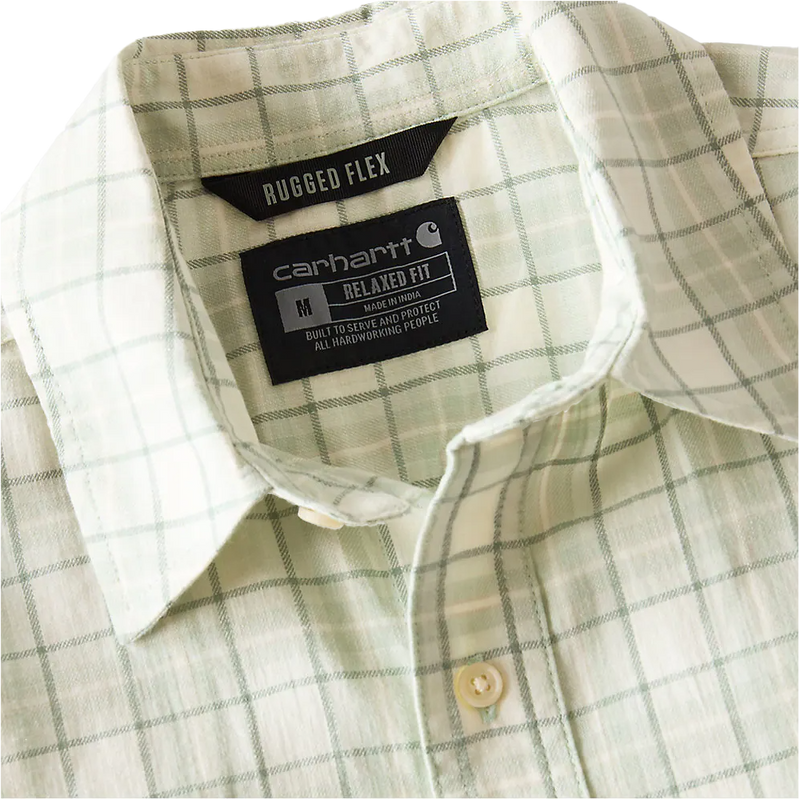 Bozeman Relaxed Short Sleeve Plaid Shirt, Carhartt Bozeman Relaxed Short Sleeve Plaid Shirt Collar