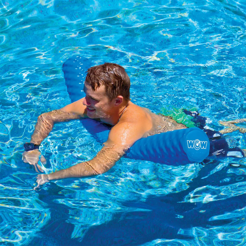 First Class Dipped Pool Noodle, WOW Water Sports First Class Dipped Pool Noodle in blue with model