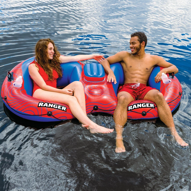 Ranger 2 River Tube, WOW Water Sports Ranger 2 River Tube with models in water