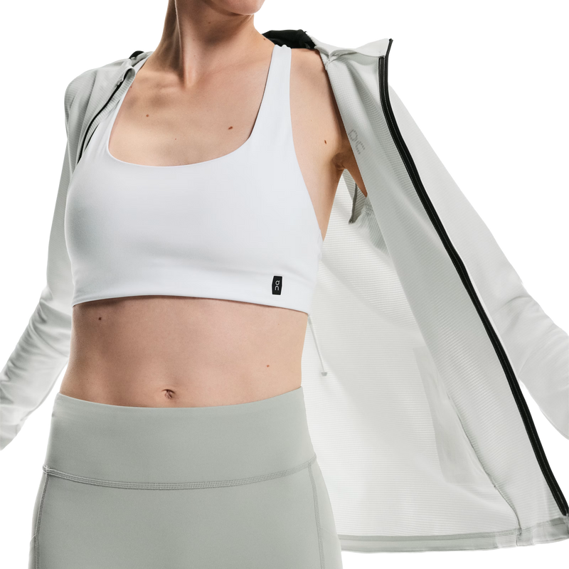 Women's Climate Zip Hoodie, On Women's Climate Zip Hoodie in Sailor unzipped
