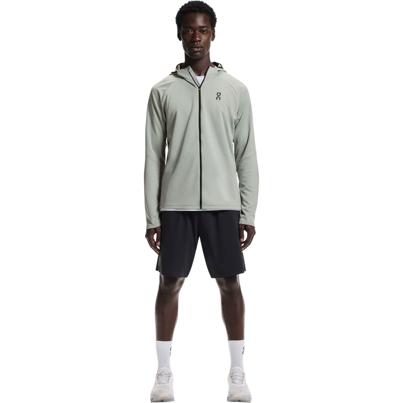 Men's Climate Zip Hoodie, On Men's Climate Zip Hoodie in Tin front