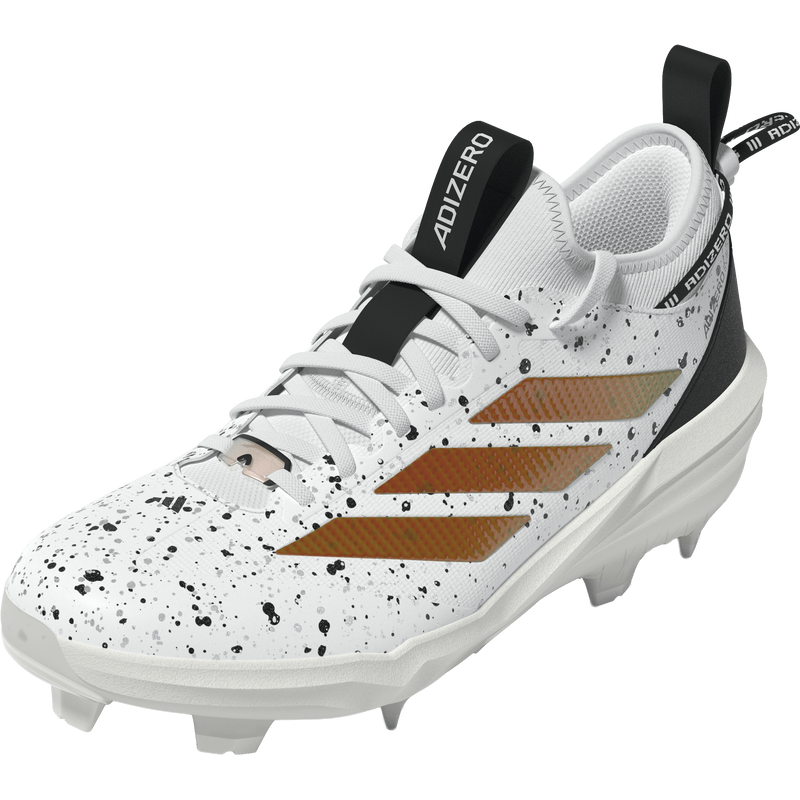 Adizero Impact TPU BSB 2.0 SHD, Adidas Adizero Impact TPU BSB 2.0 SHD in White/Gold left front