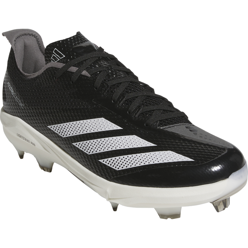 Adizero Electric 2.0 TPU, Adidas Electric 2.0 TPU Baseball Cleats in Black/White front right