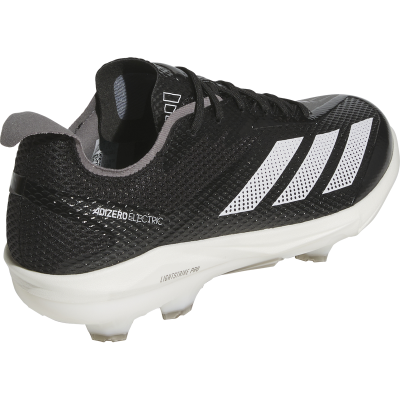 Adizero Electric 2.0 TPU, Adidas Electric 2.0 TPU Baseball Cleats in Black/White right back