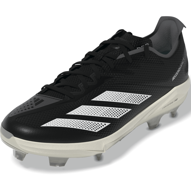 Adizero Electric 2.0 TPU, Adidas Electric 2.0 TPU Baseball Cleats in Black/White left front