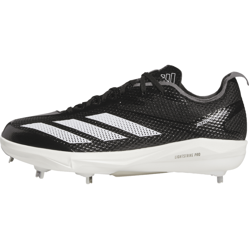 Electric 2.0 Metal Baseball cleats, Adidas Electric 2.0 Metal Baseball cleats in Black/White left profile