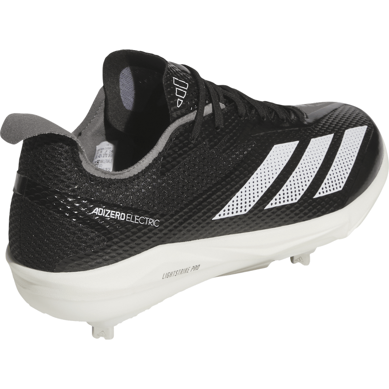 Electric 2.0 Metal Baseball cleats, Adidas Electric 2.0 Metal Baseball cleats in Black/White right back