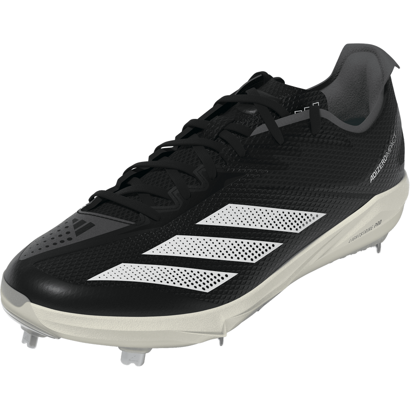 Electric 2.0 Metal Baseball cleats, Adidas Electric 2.0 Metal Baseball cleats in Black/White left front 