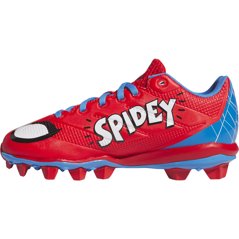 adidas Kids' Marvel Adizero Impact 2.0 MD Spider-Man Baseball Cleats, Red/Blue
