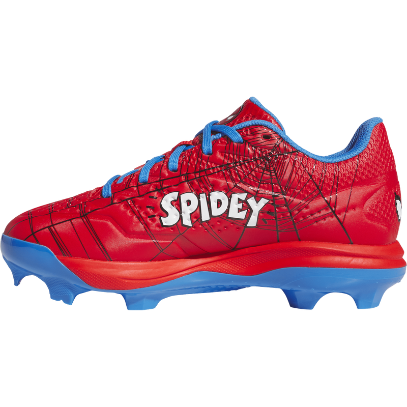 Youth Adizero Electric 2.0 TPU Spider-Man, Adidas Youth Adizero Electric 2.0 TPU Spider-Man in Red/White/Blue right inside profile