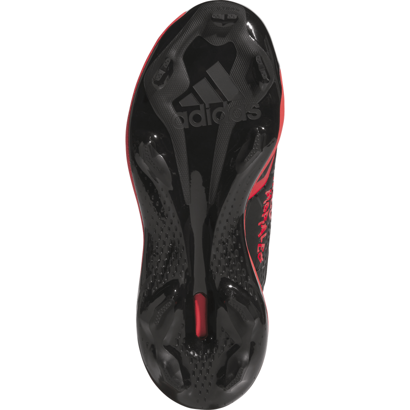 Youth Adizero Electric 2.0 TPU Miles Morales, Adidas Youth Adizero Electric 2.0 TPU Miles Morales in Black/Red right profile bottom