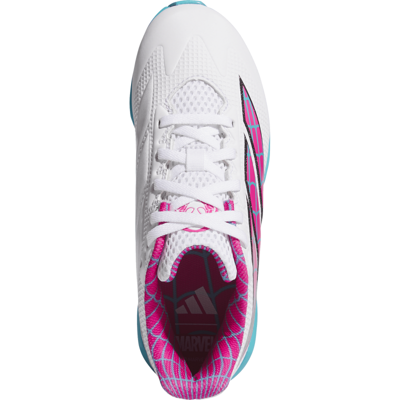 Youth Adizero Instinct 2.0 MD Gwen, Adidas Youth Adizero Instinct 2.0 MD Gwen in White/Pink/Turqoise top