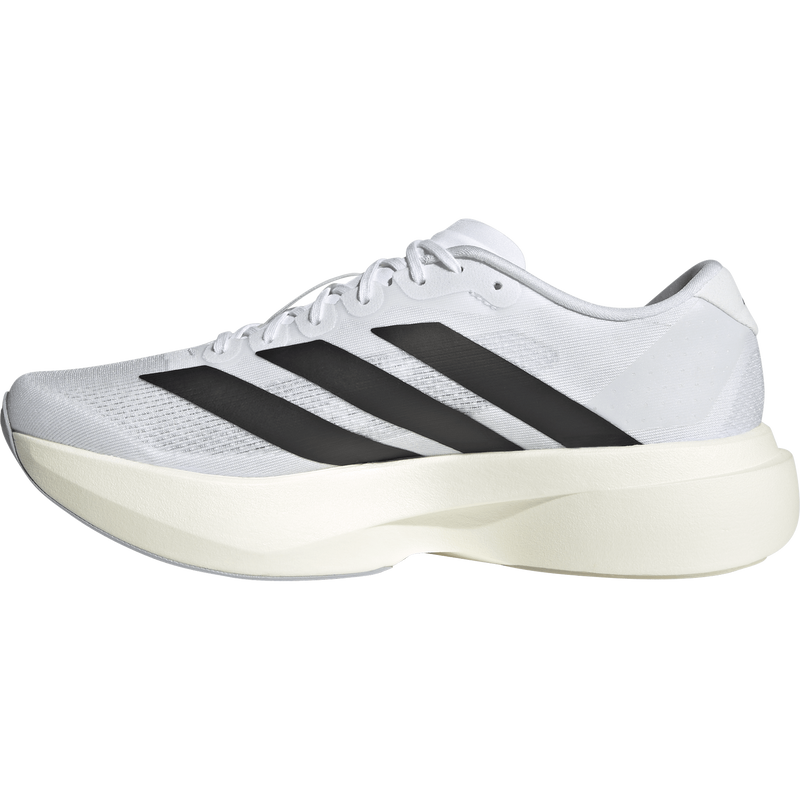 Men's Adizero Evo SL, Adidias Men's Adizero Evo SL in White/Core Black inside right profile