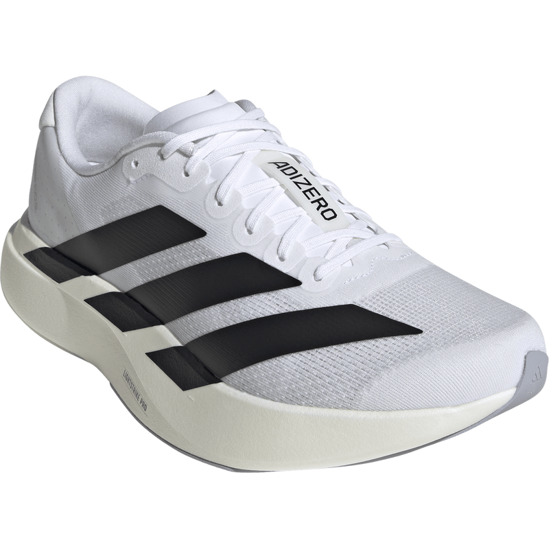 Men's Adizero Evo SL, Adidias Men's Adizero Evo SL in White/Core Black front right