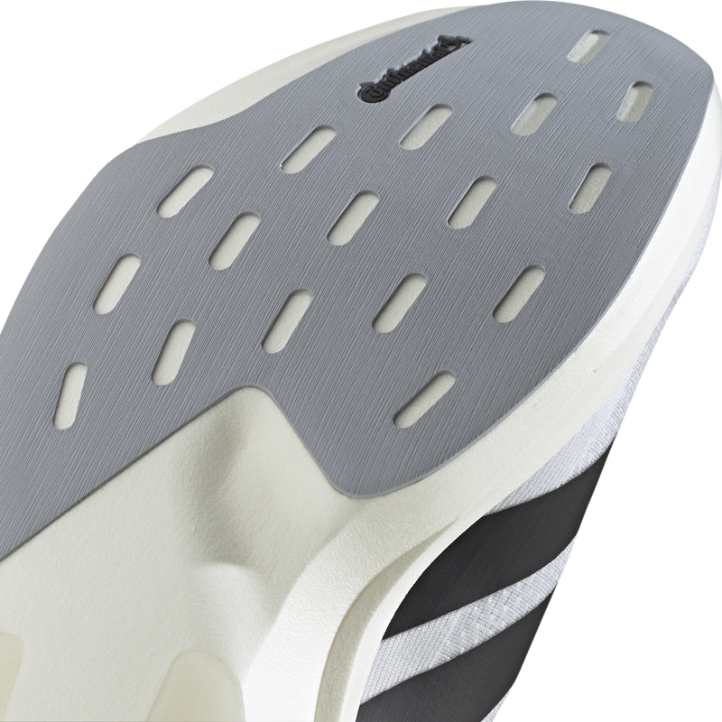 Men's Adizero Evo SL, Adidias Men's Adizero Evo SL in White/Core Black toe bottom