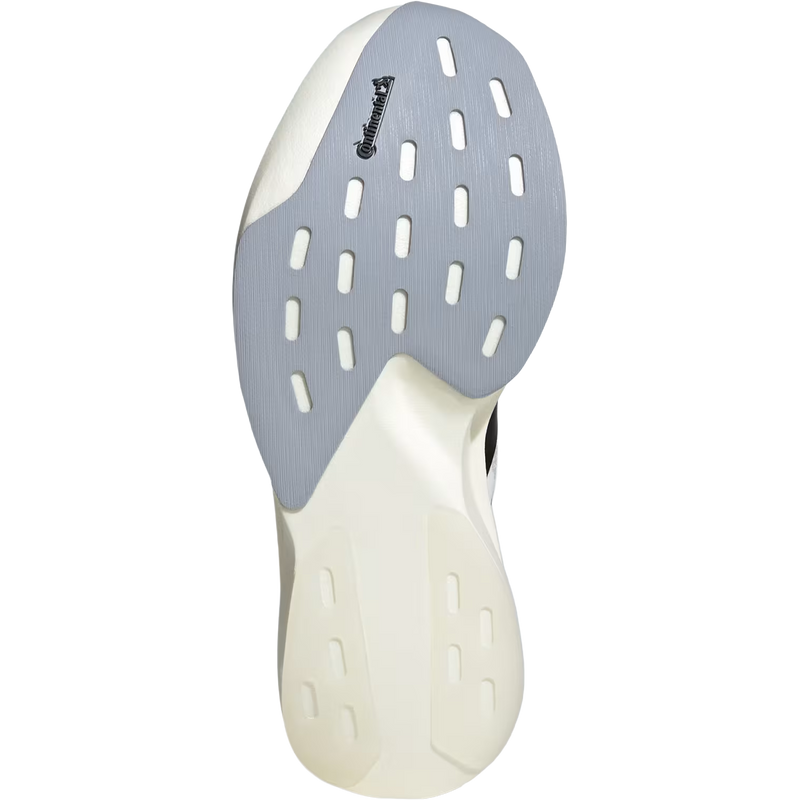 Women's Adizero Evo SL, Adidas Women's Adizero Evo SL in White/Core Black right profile bottom