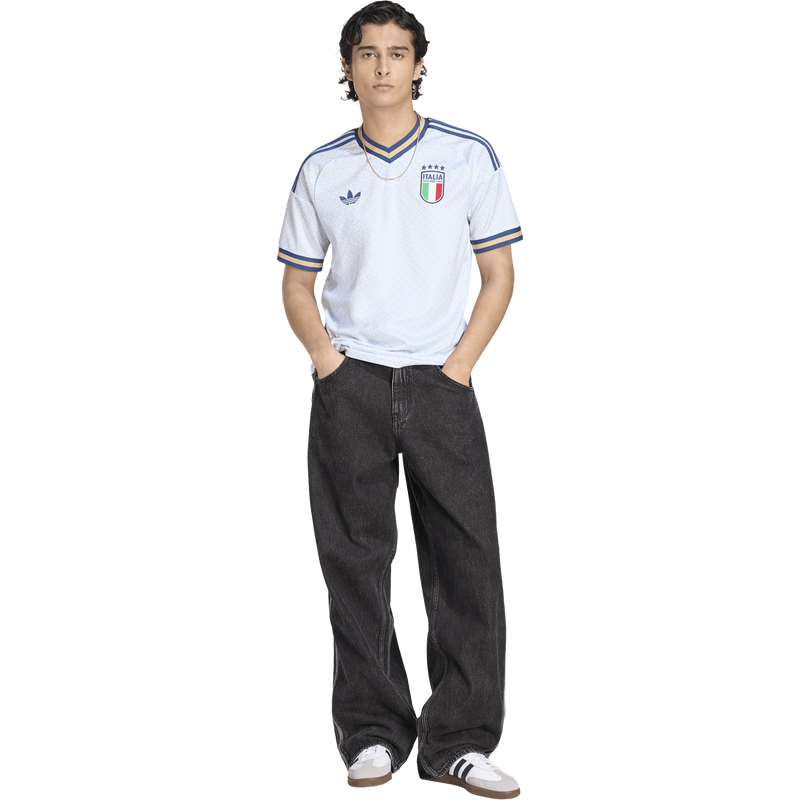 Italy FIGC Away Authentic Jersey, Adidas Italy FIGC Away Authentic Jersey on model