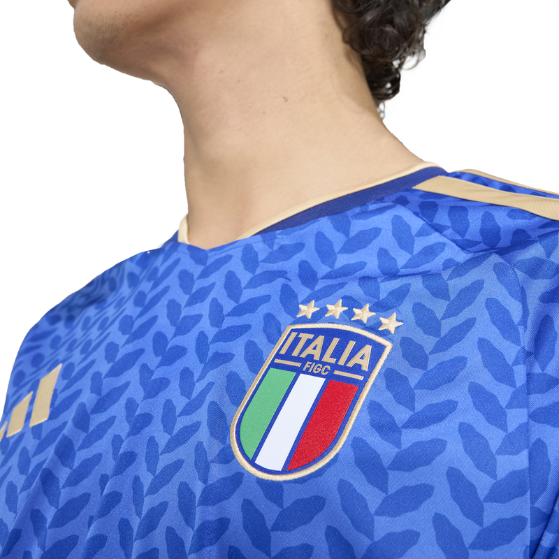 Italy FIGC Home Replica Jersey, Adidas Italy FIGC Home Replica Jersey in Bold Blue front graphic