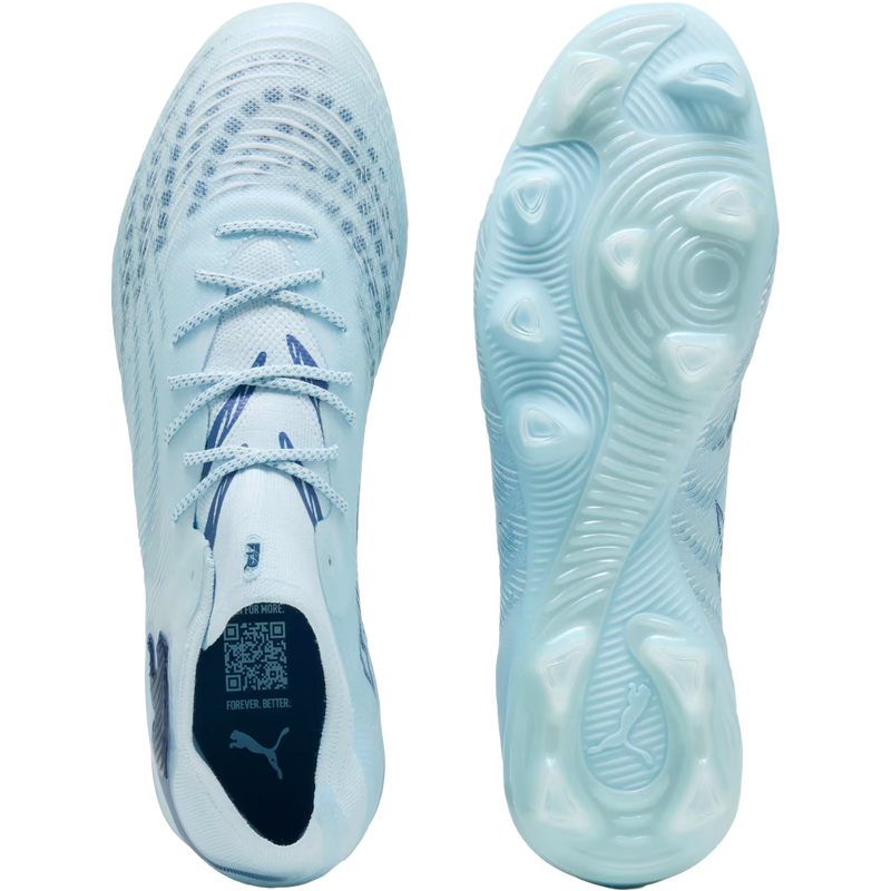 Future 9 Fusion FG/AG, Puma Future 9 Fusion FG/AG in 03-Icy Blue-Blue Jewel right profile pair top and bottom