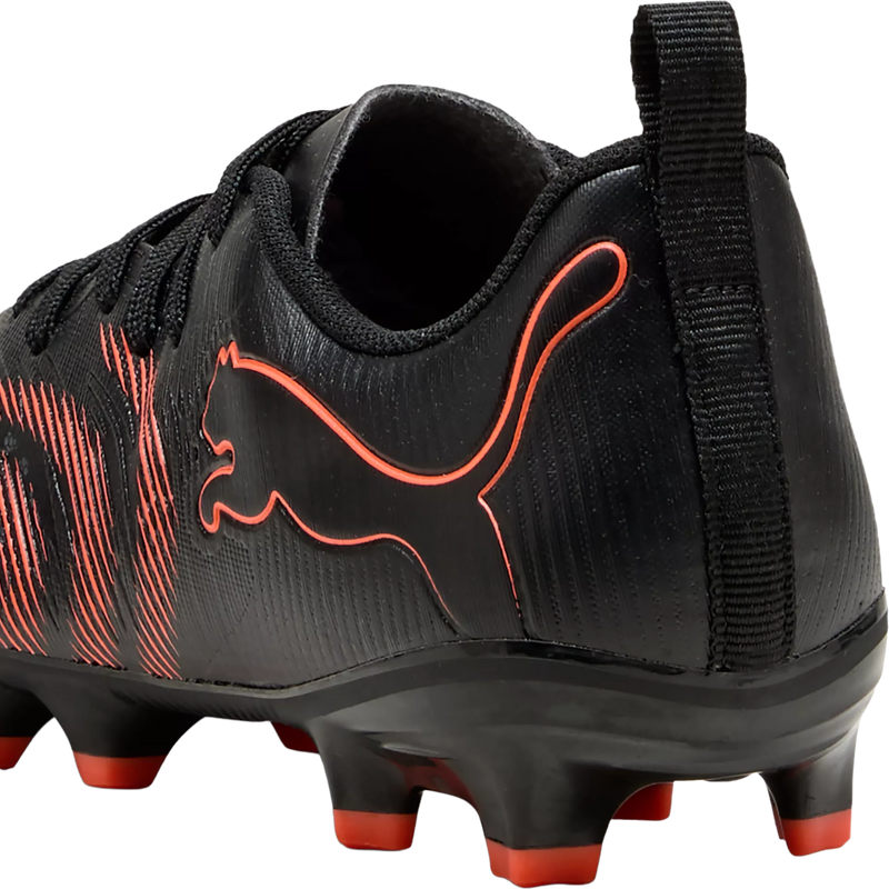 Youth Future 9 Play FG/AG, Puma Youth Future 9 Play FG/AG in 02-Puma Black/Glowing Red/Strong Gray heel