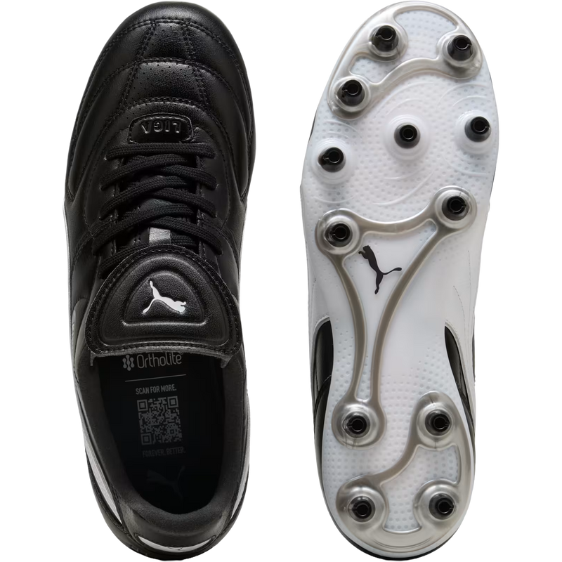 King Liga FG/AG, Puma King Liga FG/AG in 02-Black/Silver/White pair top and bottom
