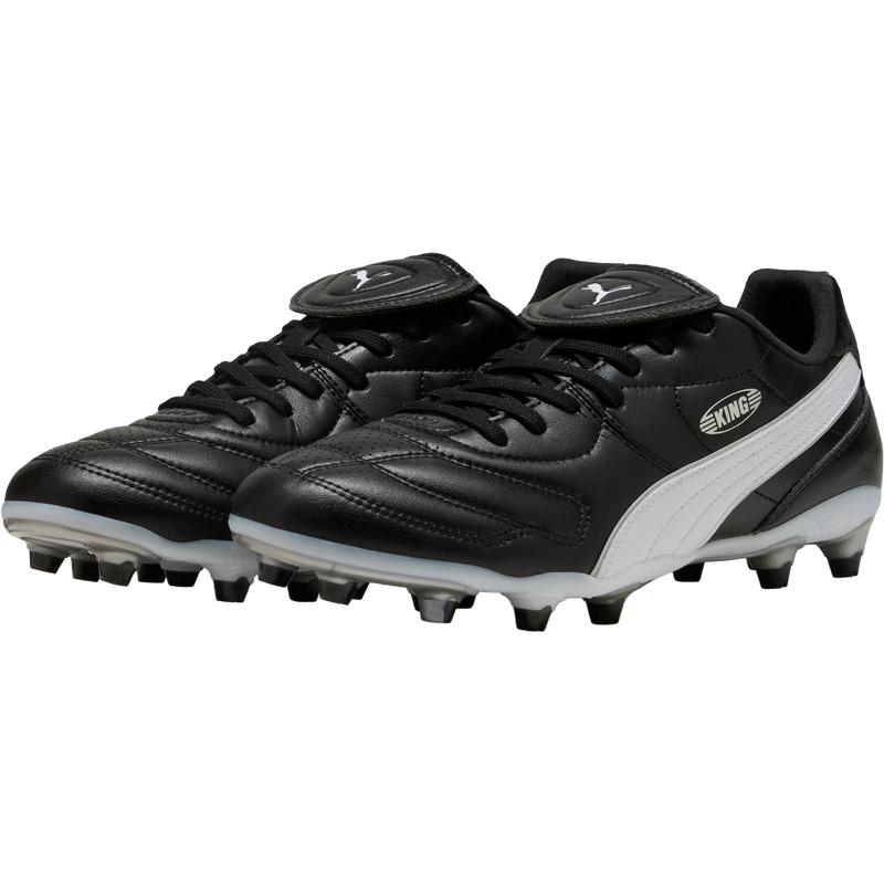 King Liga FG/AG, Puma King Liga FG/AG in 02-Black/Silver/White pair front left