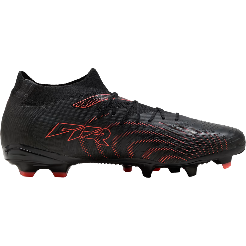 Future 9 Match FG/AG, Puma Future 9 Match FG/AG in 02-Black/Red/Gray inside profile of left shoe
