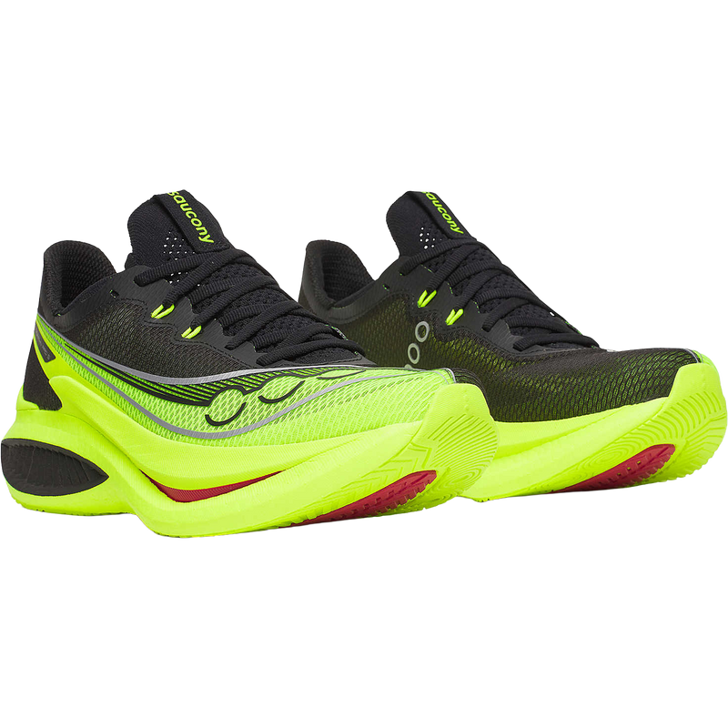 Men's Endorphin Pro 5, Saucony Men's Endorphin Pro 5 in 130-Citron/Black pair front right