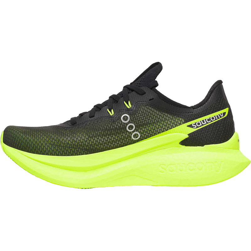 Men's Endorphin Pro 5, Saucony Men's Endorphin Pro 5 in 130-Citron/Black inside profile of right shoe
