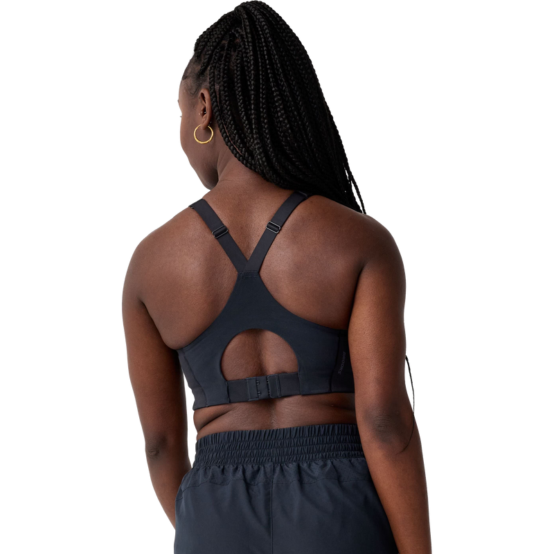 Women's Limitless Racerback Bra, Brooks Women's Limitless Racerback Bra in 001-Black back