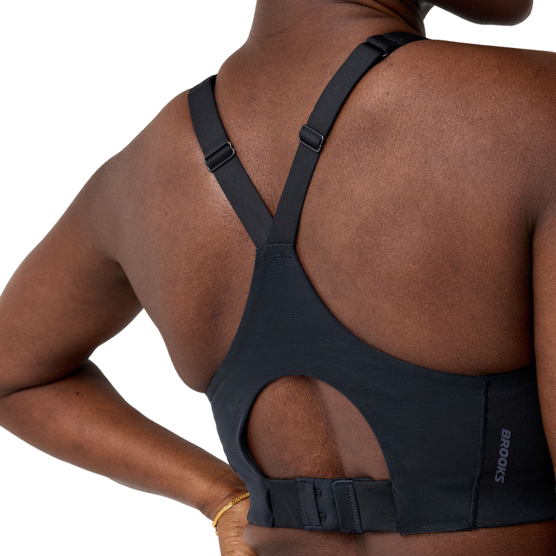 Women's Limitless Racerback Bra, Brooks Women's Limitless Racerback Bra in 001-Black back