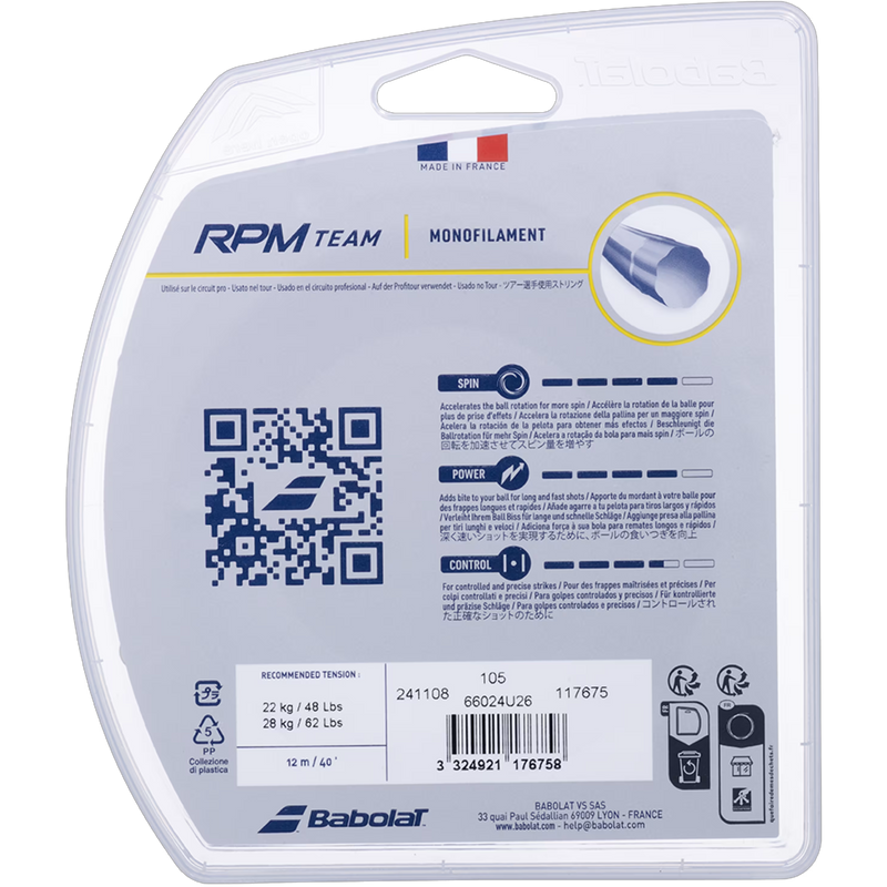RPM Team String, Babolat RPM Team String Back
