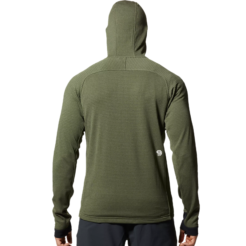Men's Polartec Power Grid Full Zip Hoody, Mountain Hardwear Men's Polartec Power Grid Full Zip Hoody back