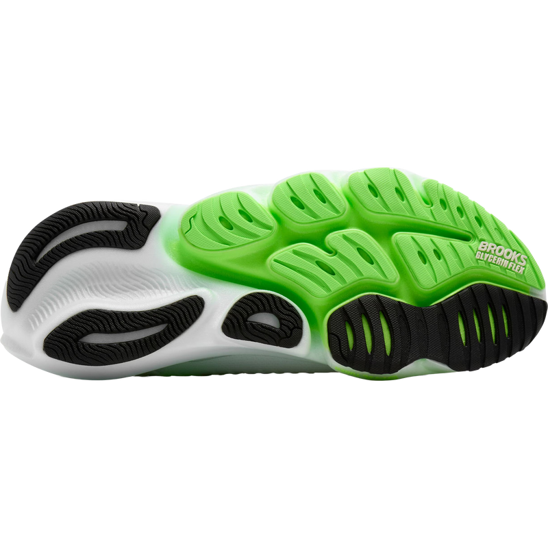 Men's Glycerin Flex, Brooks Men's Glycerin Flex in 114-White/Green Gecko/Phantom bottom