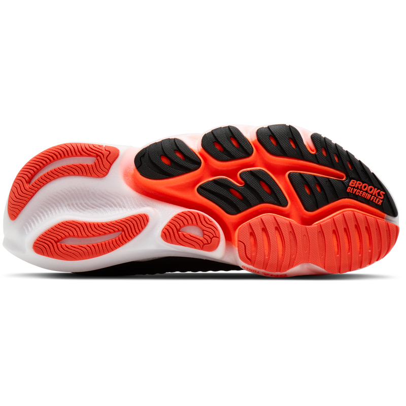 Brooks Men's Glycerin Flex in 023-Black/Orange bottom