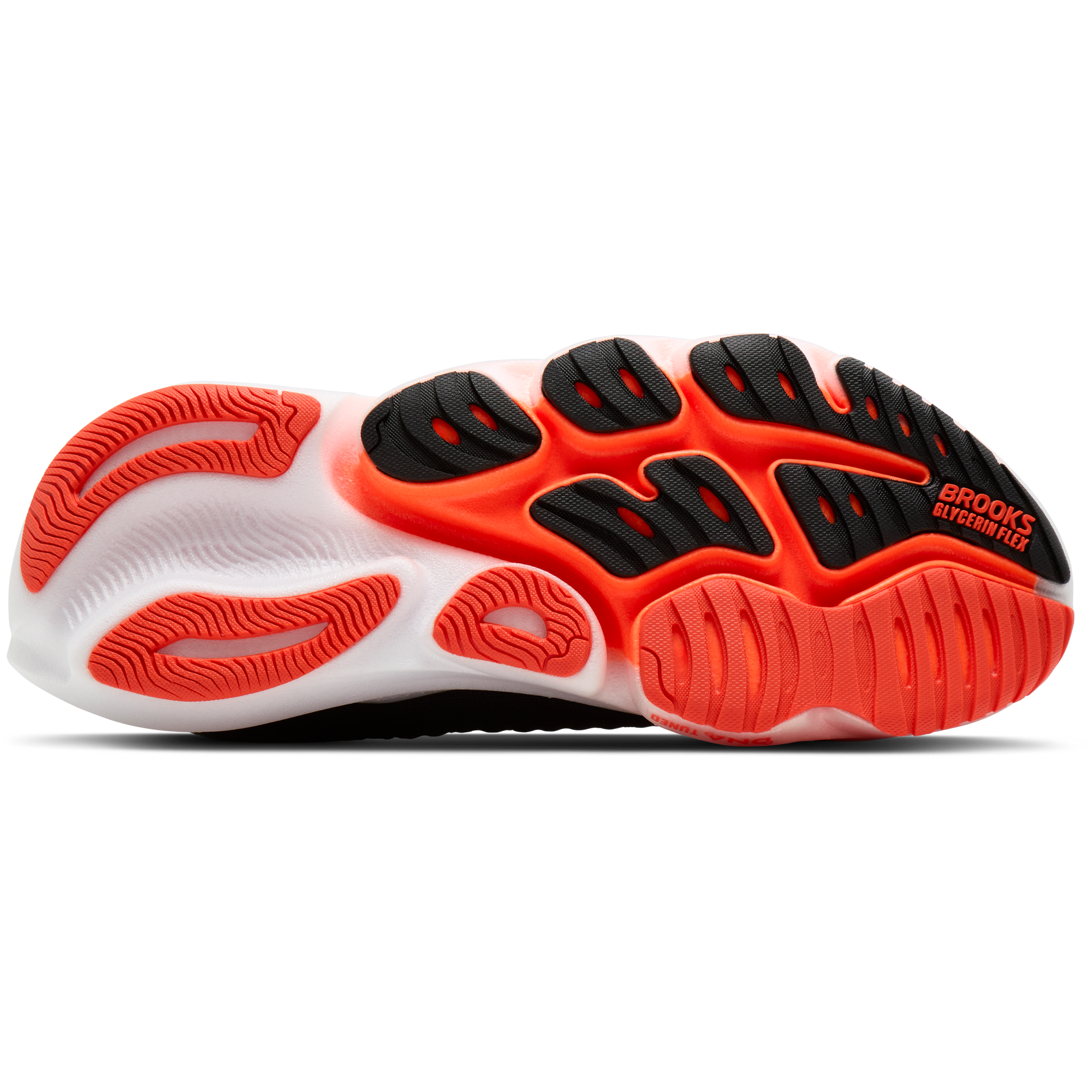Brooks Men's Glycerin Flex in 023-Black/Orange bottom