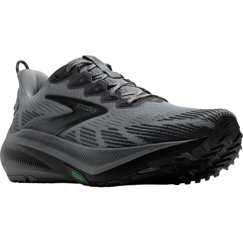 Men's Ghost Trail, Brooks Men's Ghost Trail in 004-Gray/Gray/Blackened Pearl front right