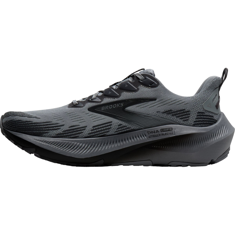 Men's Ghost Trail, Brooks Men's Ghost Trail in 004-Gray/Gray/Blackened Pearl right shoe inside profile