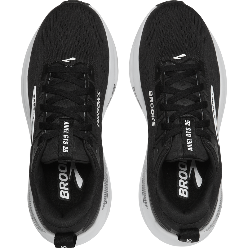 Women's Ariel 26 Wide, Brooks Women's Ariel 26 in090-Black/Grey/White pair top