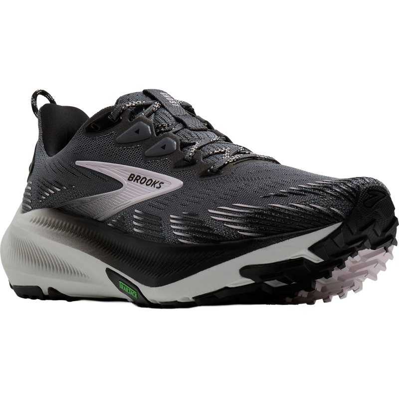 Women's Ghost Trail, Brooks Women's Ghost Trail in 037-Poppy Seed/Black/Pink right front