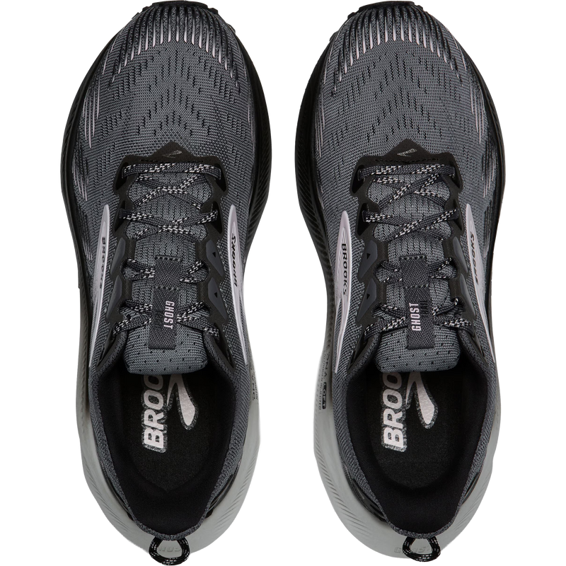 Women's Ghost Trail, Brooks Women's Ghost Trail in 037-Poppy Seed/Black/Pink pair top